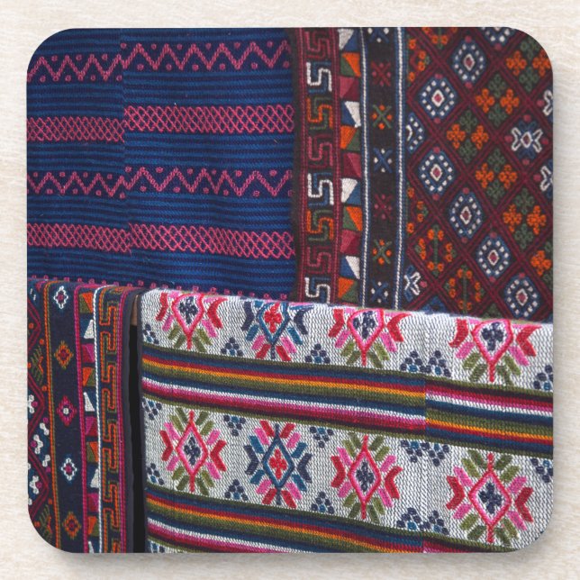 Dessous-de-verre Textiles colorés du Bhoutan (Devant)