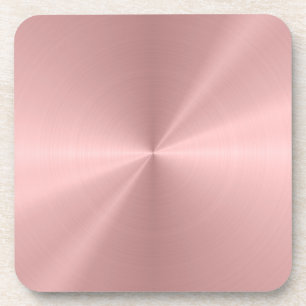 Dessous-de-verre Texture radiale métallique or rose personnalisée