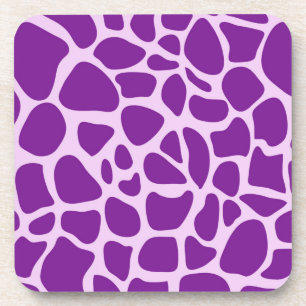 Dessous-de-verre Texture violette de la peau de girafe