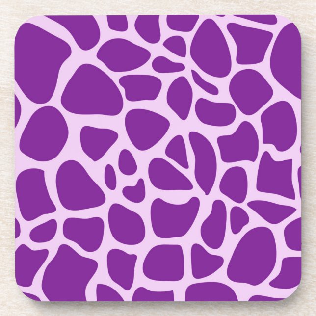 Dessous-de-verre Texture violette de la peau de girafe (Devant)