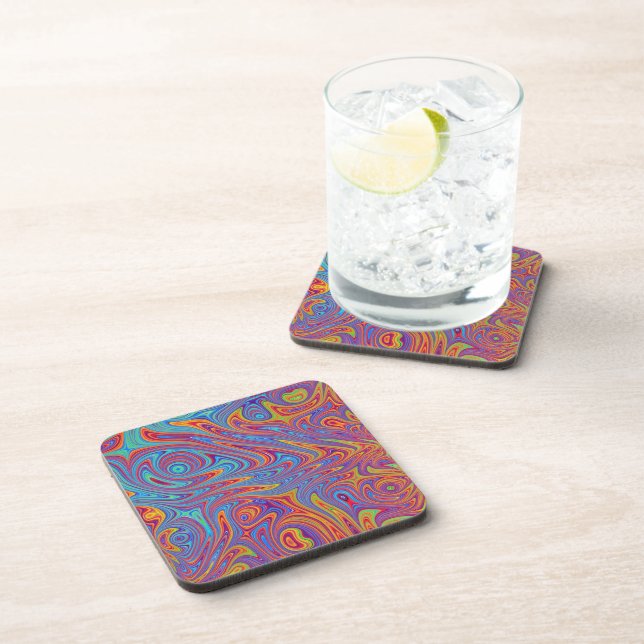 Dessous-de-verre textures psychodeliques (Côté Droit)