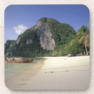 Dessous-de-verre Thaïlande, mer d'Andaman, île de Ko Phi Phi, plage