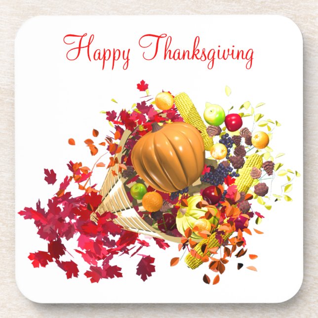 Dessous-de-verre Thanksgiving Cornucopia (Devant)
