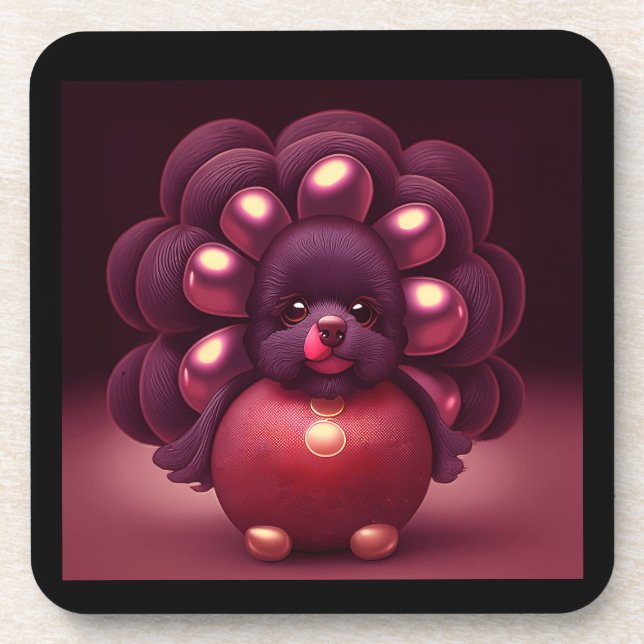 Dessous-de-verre Thanksgiving Turkey-Poodle Hybrid Creature (Devant)