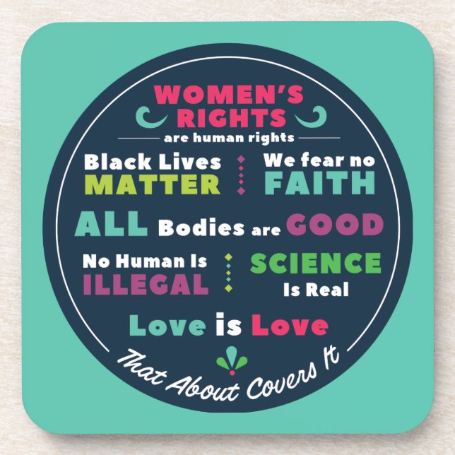 Dessous-de-verre "That About Covers It" Progressive Coaster Set (Devant)