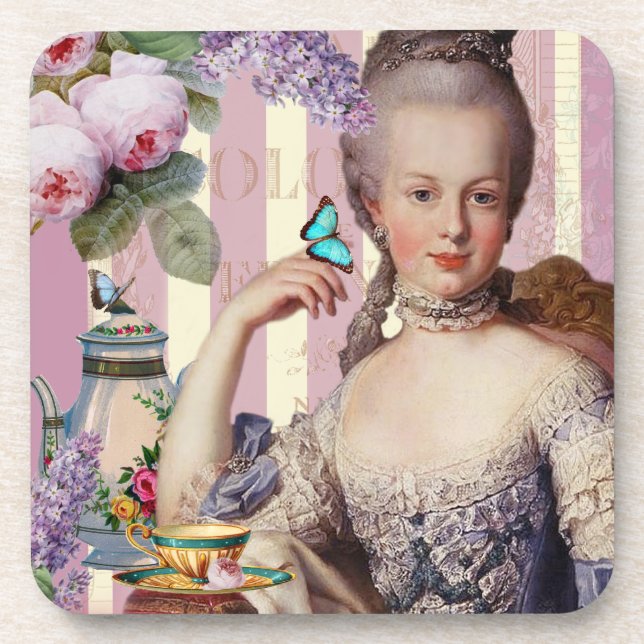 Dessous-de-verre Thé au Petit Trianon - rose (Devant)