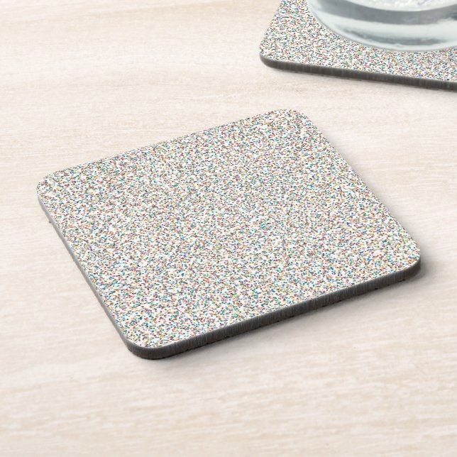 Dessous-de-verre The Whole Rainbow Colorful Speckled Dots (Côté gauche)