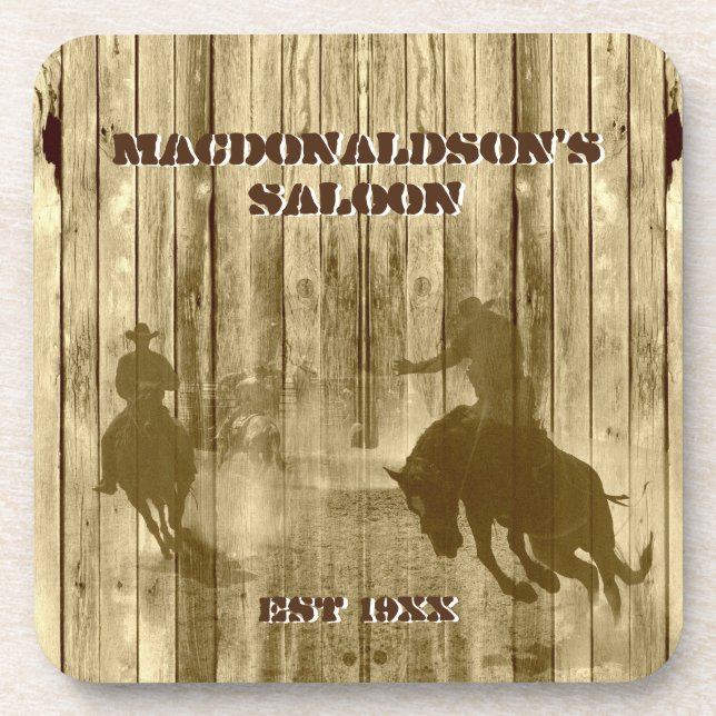 Dessous-de-verre Thème ranch de cow-boy country western (Devant)