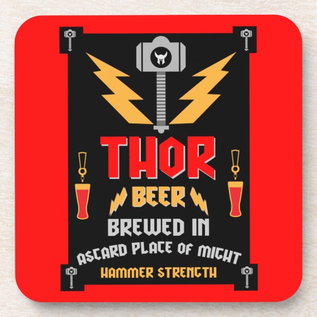 Dessous-de-verre Thor Bière Paganisme germanique (Devant)