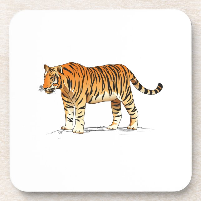 Dessous-de-verre Tigre adulte (Devant)
