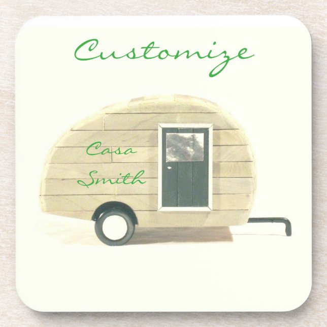 Dessous-de-verre Tiny teardrop travel trailer Thunder_Cove (Devant)