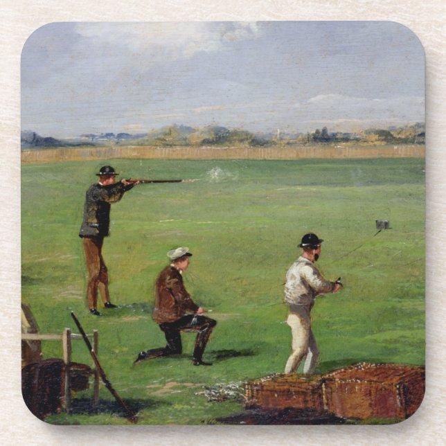 Dessous-de-verre Tir (huile sur le papier) (Devant)