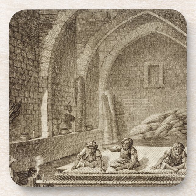 Dessous-de-verre Tissant une couverture, des arts du volume II et (Devant)