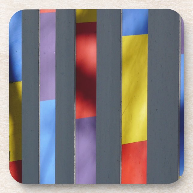 Dessous-de-verre Tissu Artistique à rayures multiples (Devant)