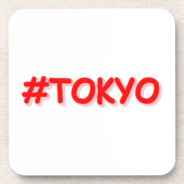 Dessous-de-verre "#Tokyo" Joli Design. Commandez dès maintenant  (Devant)