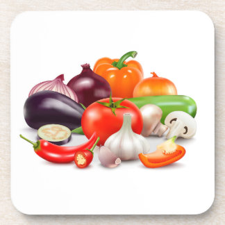 Dessous-de-verre Tomates Asparagus Beets Aquarelle Légumes