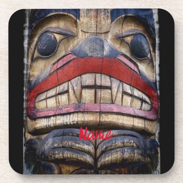 Dessous-de-verre Tonnerre à visage totem (Devant)
