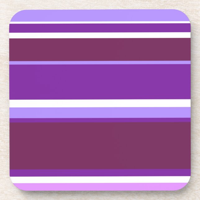 Dessous-de-verre Tons de rayures violettes (Devant)
