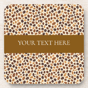 Dessous-de-verre Tons de torréfaction de grains de café chauds en m