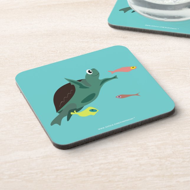 Dessous de verre Tortue Cork (Côté gauche)