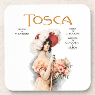Dessous-de-verre Tosca Opéra Vintage - Conception d'affiche d'opéra
