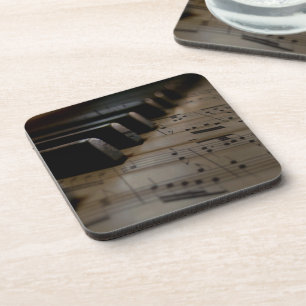 Dessous-de-verre Touches de piano de musique ancienne