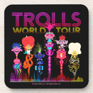 Dessous-de-verre Tour du monde des Trolls   Six leaders à cordes