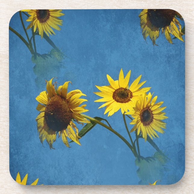 Dessous-de-verre Tournesols Abstraits (Devant)