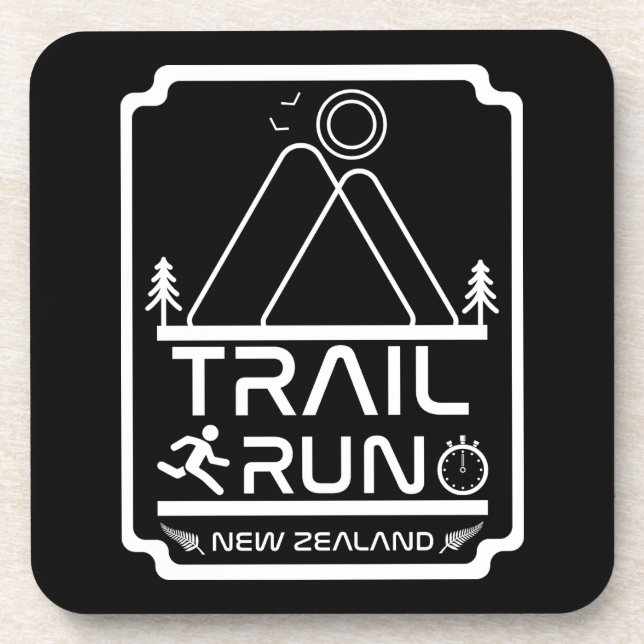 Dessous-de-verre Trail Running Nouvelle-Zélande (Devant)