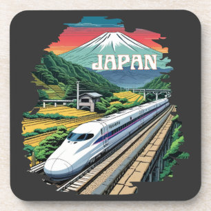 Dessous-de-verre Train à balles japonais et Mont Fuji