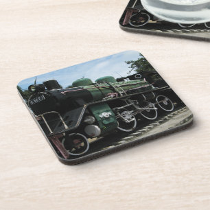 Dessous-de-verre Train à vapeur 2ème guerre mondiale au pont de la