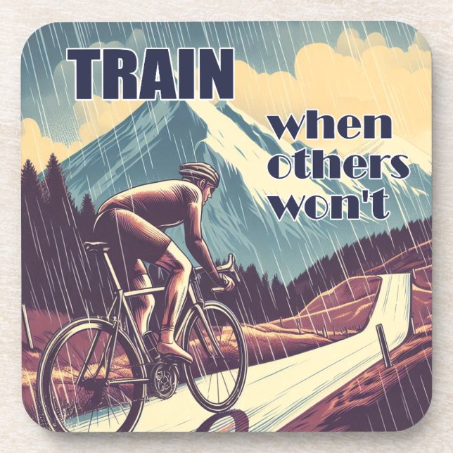 Dessous-de-verre Train quand d'autres ne feront pas de vélo (Devant)