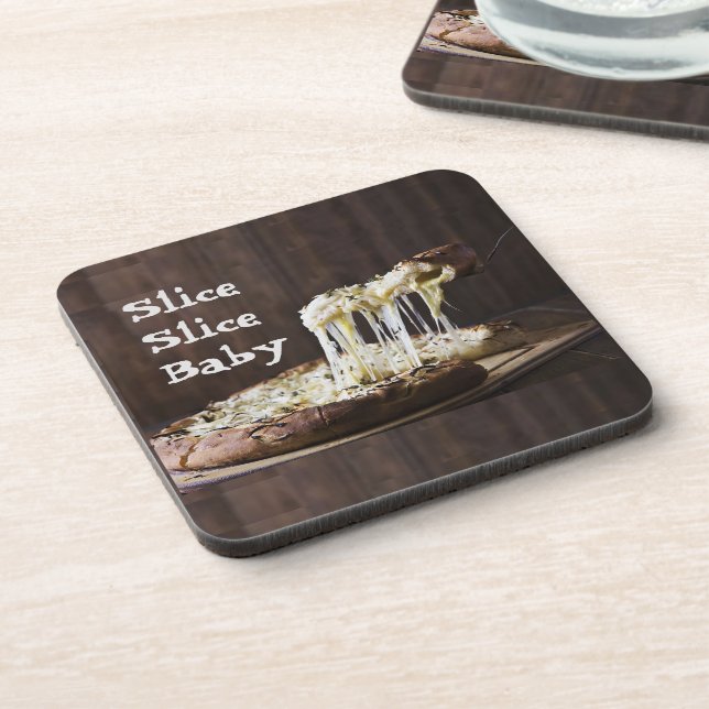 Dessous-de-verre Trancher Trancher Beverage Beverage Coaster (Côté gauche)