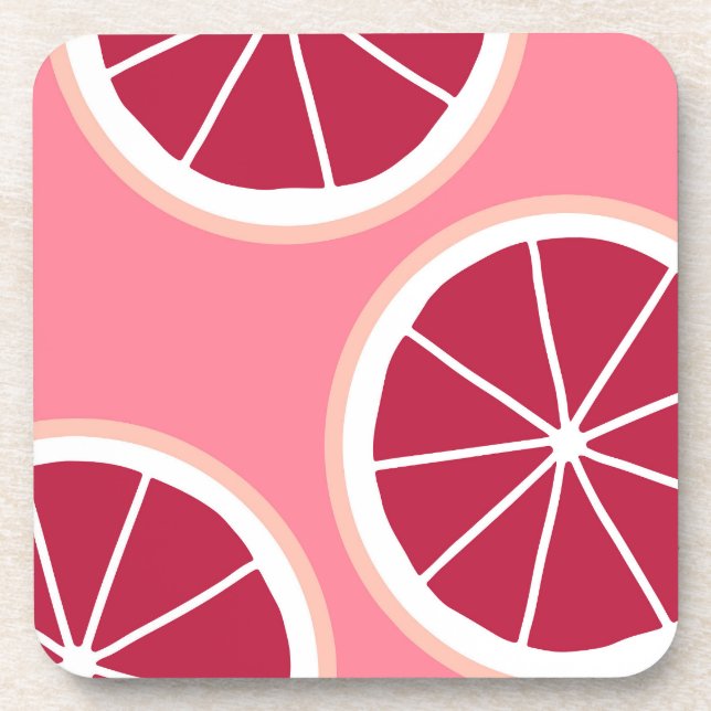 Dessous-de-verre Tranches de pamplemousse rose (Devant)
