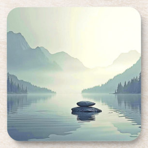 Dessous-de-verre Tranquil Mountain Lake Serenity