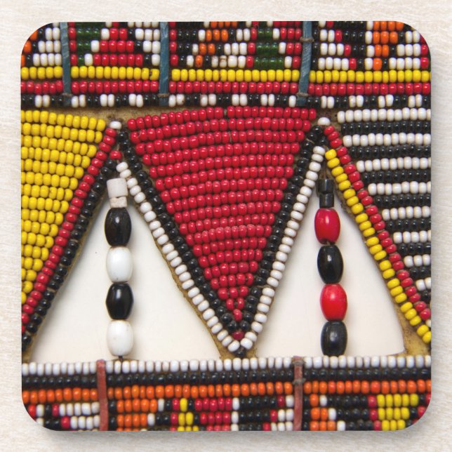 Dessous-de-verre Travail de perles tribal Maasai (Devant)