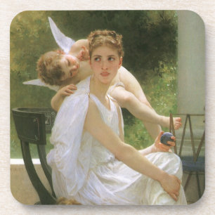 Dessous-de-verre Travail interrompu par Bouguereau, Angel Portrait