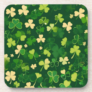 Dessous-de-verre Trèfle de la Saint-Patrick vert et jaune