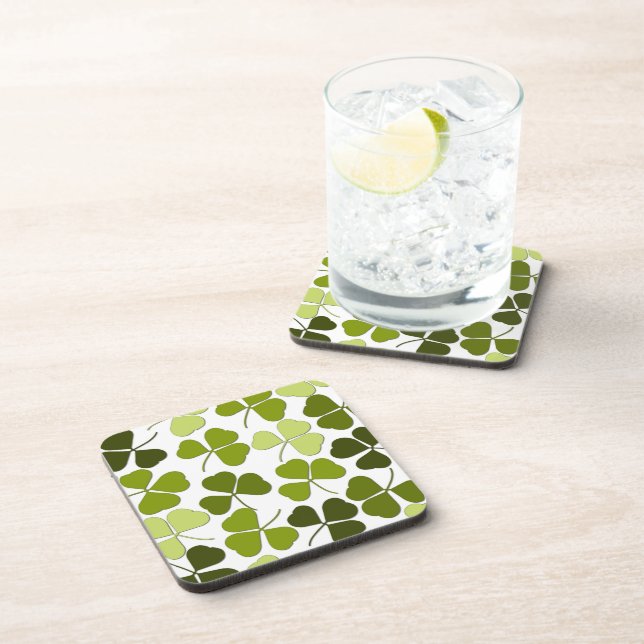Dessous-de-verre Trèfle vert dans une variété de nuances (Côté Droit)
