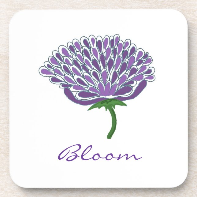 Dessous-de-verre Trendy Purple Flower (Devant)