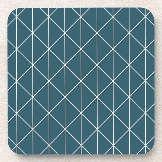 Dessous-de-verre triangles bleues (Devant)