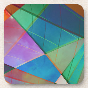 Dessous-de-verre Triangles modernes, colorés, trapézoïdes forme l'a