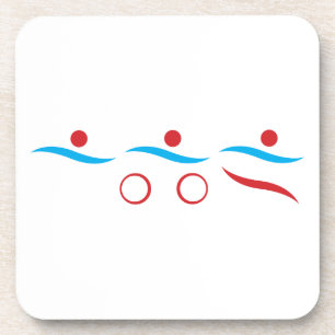 Dessous-de-verre Triathlon moderne logo cool
