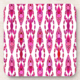Dessous-de-verre Tribal Batik - Burqundy et Fuchsia Pink