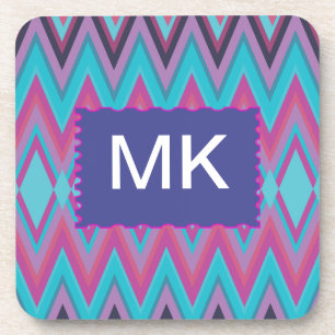 Dessous-de-verre Tribal pourpre et Aqua