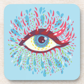 Dessous-de-verre Trippy Oye Psychedelic Art