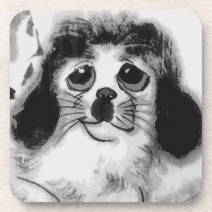 DESSOUS-DE-VERRE TRISTE CHIEN
