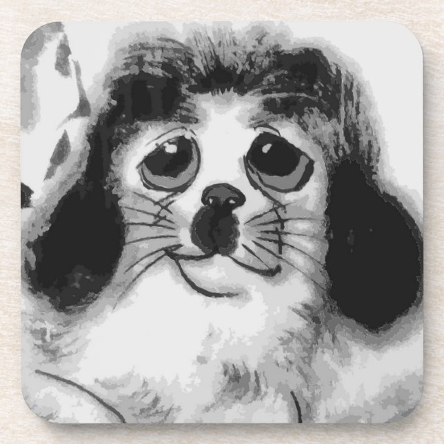 DESSOUS-DE-VERRE TRISTE CHIEN (Devant)