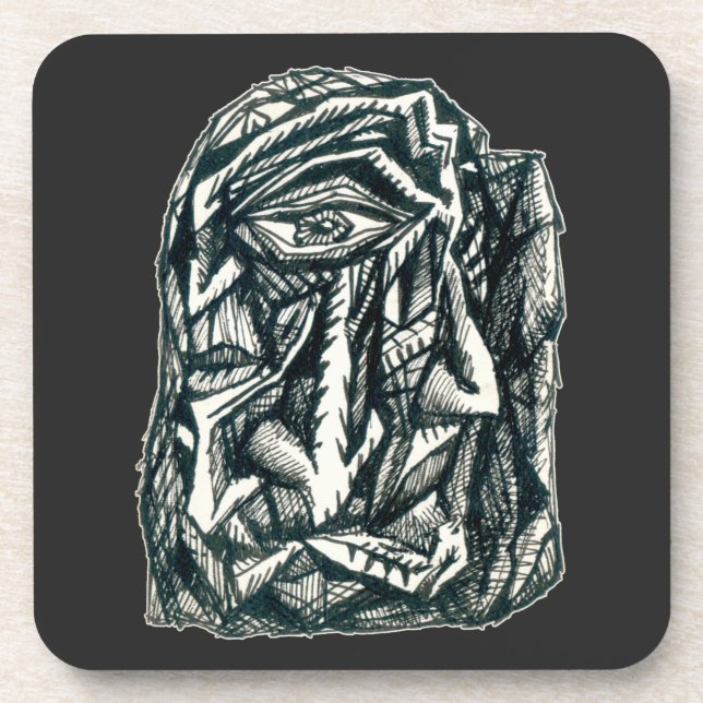 Dessous-de-verre Triumvirate, dessin à encre (Devant)