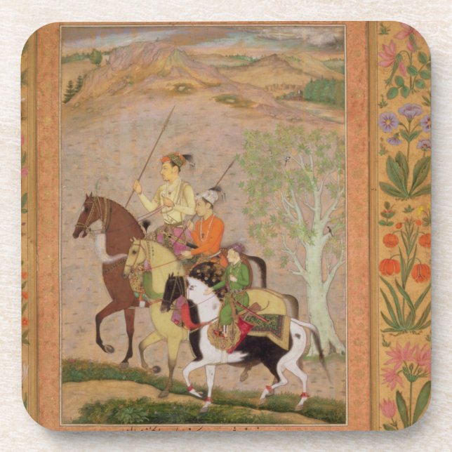 Dessous-de-verre Trois princes Going Hunting, c.1635 (gouache sur (Devant)